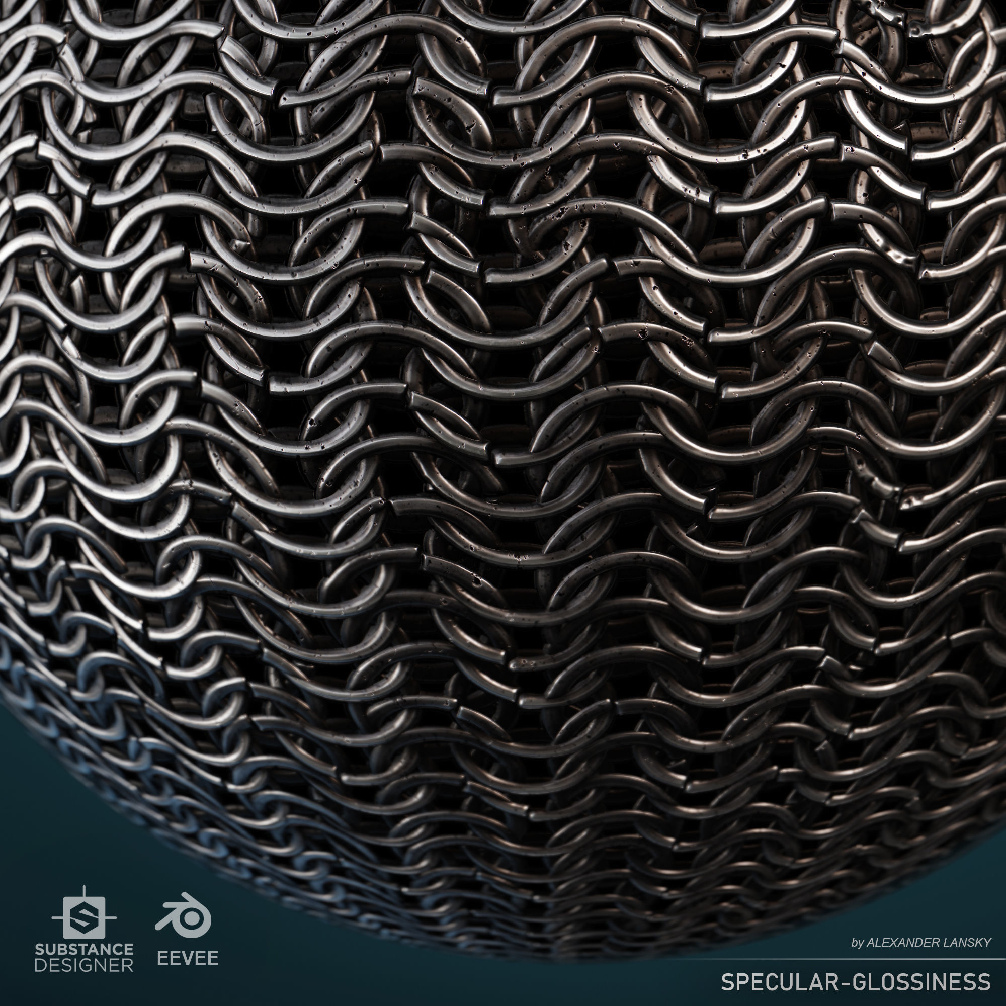 Butted chainmail seamless material Texture_6