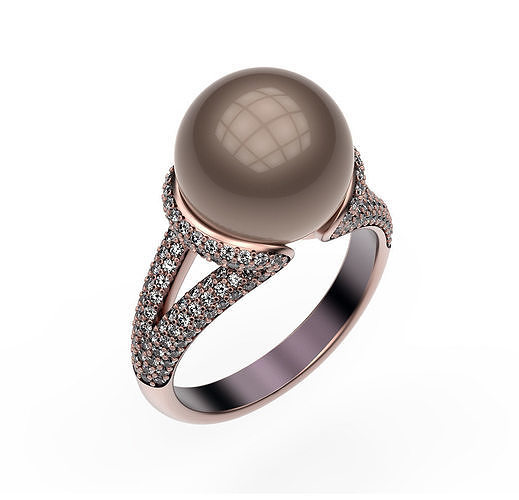 Ring Pearl Hugs 3D print model