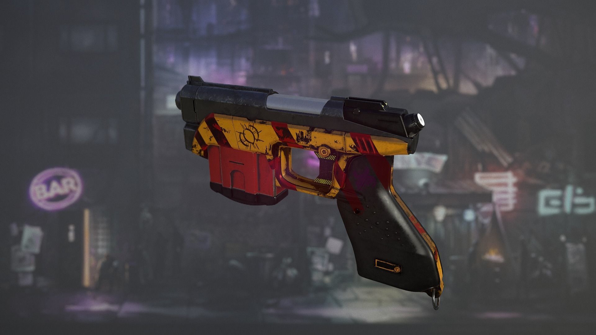 Pistol01 Middle poly
