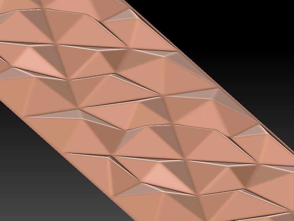 3D WALLPANEL triangular tile 3D model_5
