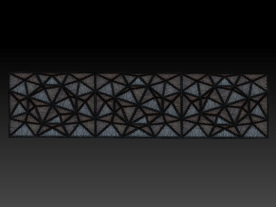 3D WALLPANEL triangular tile 3D model_11