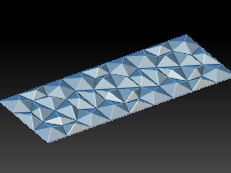 3D WALLPANEL triangular tile 3D model_12