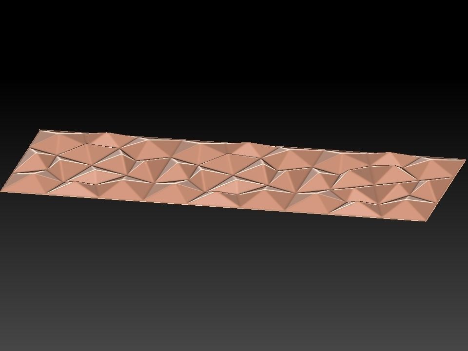 3D WALLPANEL triangular tile 3D model_4