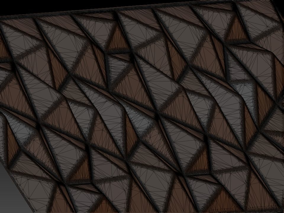 3D WALLPANEL triangular tile 3D model_14