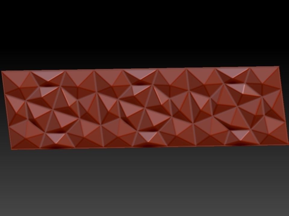 3D WALLPANEL triangular tile 3D model_2