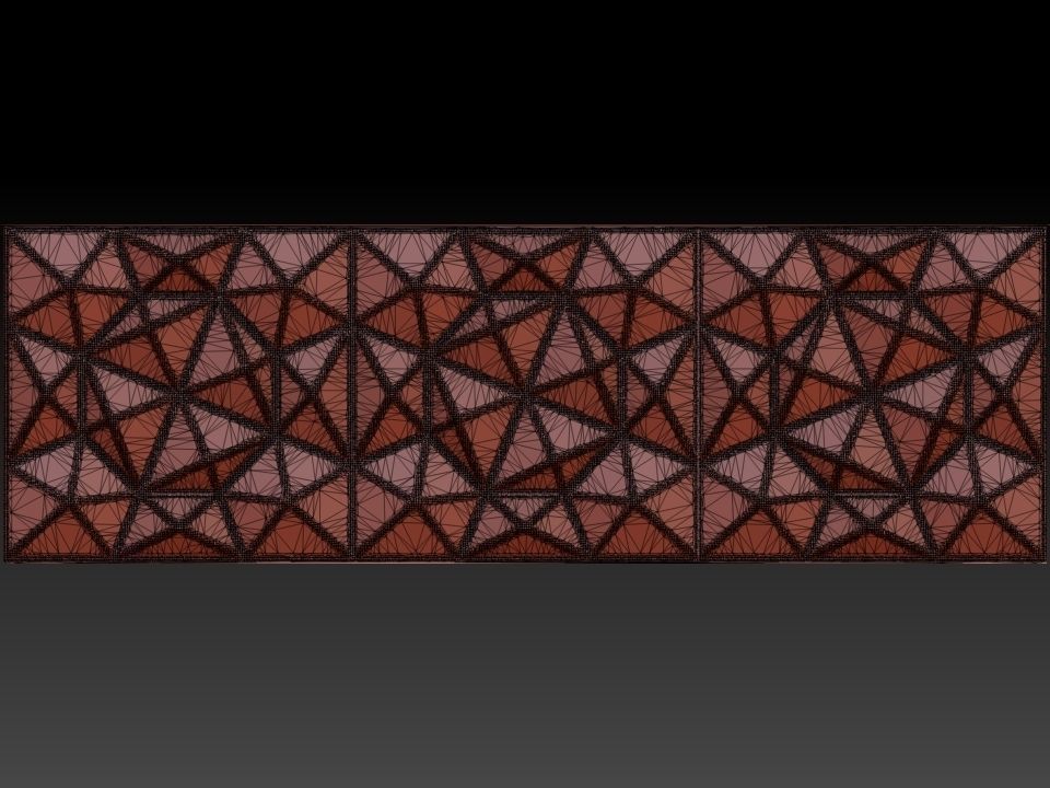 3D WALLPANEL triangular tile 3D model_17