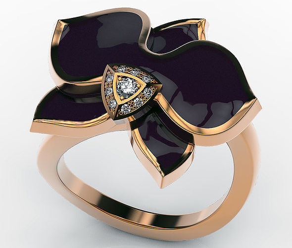 Ring Orchid 3D print model