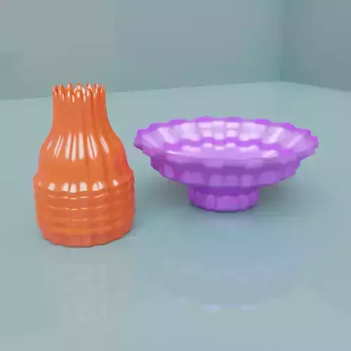 2 POTS vase and bowl