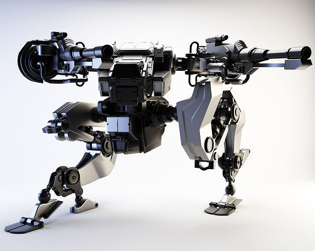 robot war game 3D Low-poly 3D model