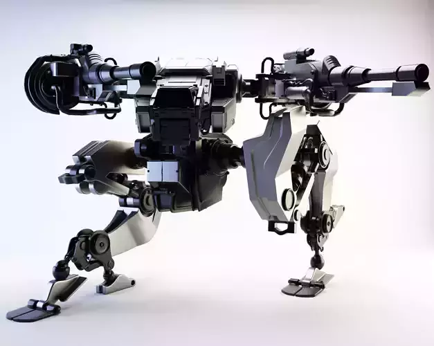 robot war game 3D Low-poly 3D model