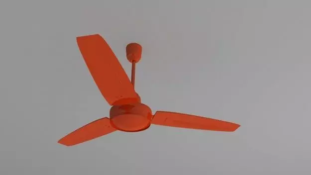 Fan ceiling spinning in air 3D model_0