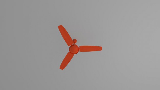 Fan ceiling spinning in air 3D model_2