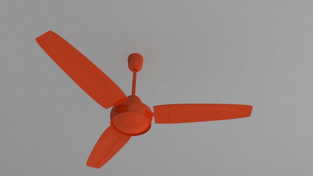 Fan ceiling spinning in air 3D model_1