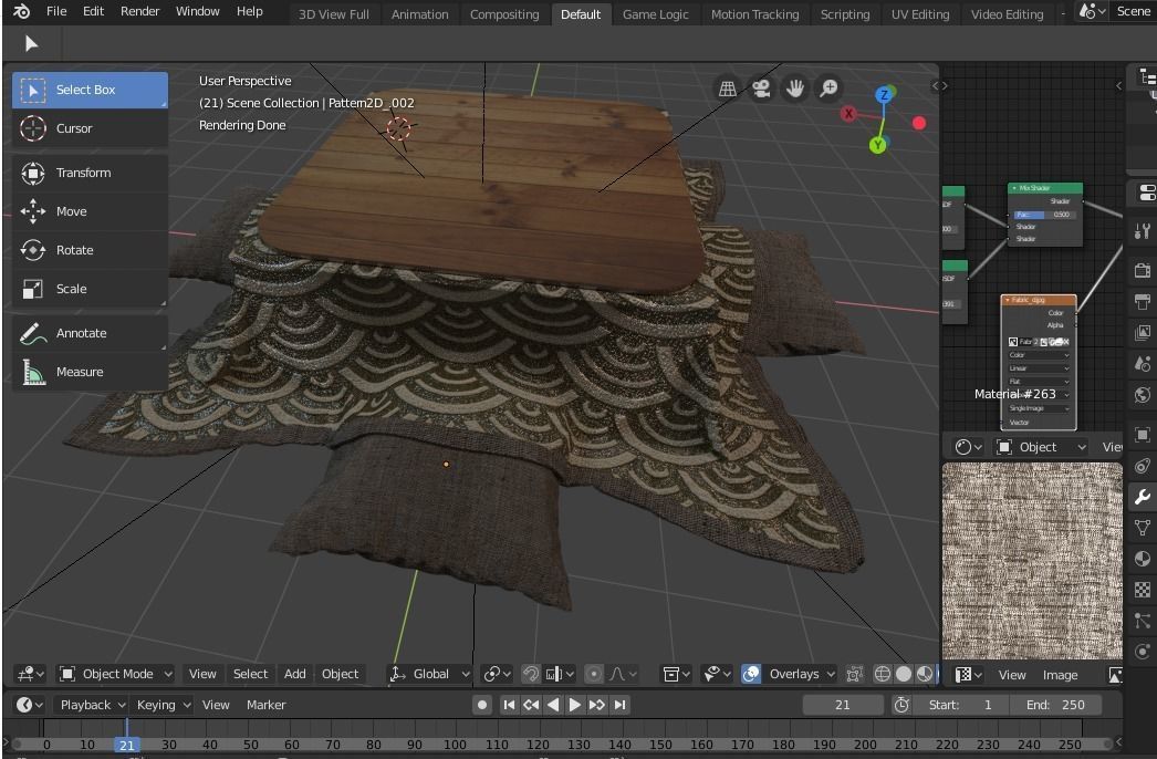 kotatsu low pillow japan wooden decoration Texture table  Low-poly 3D model_6