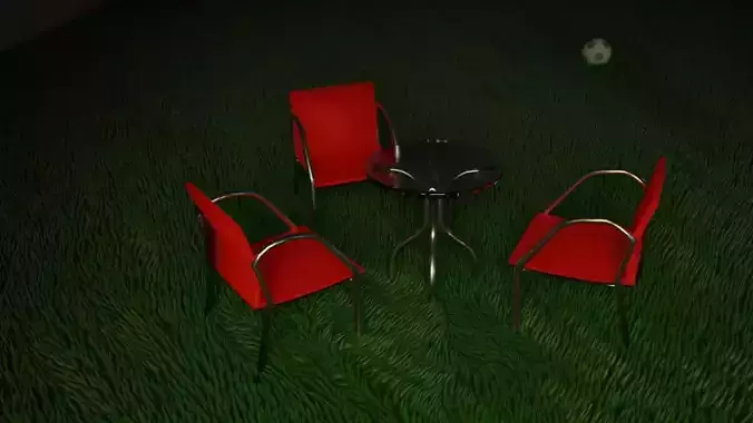 Glass coffee table with chairs