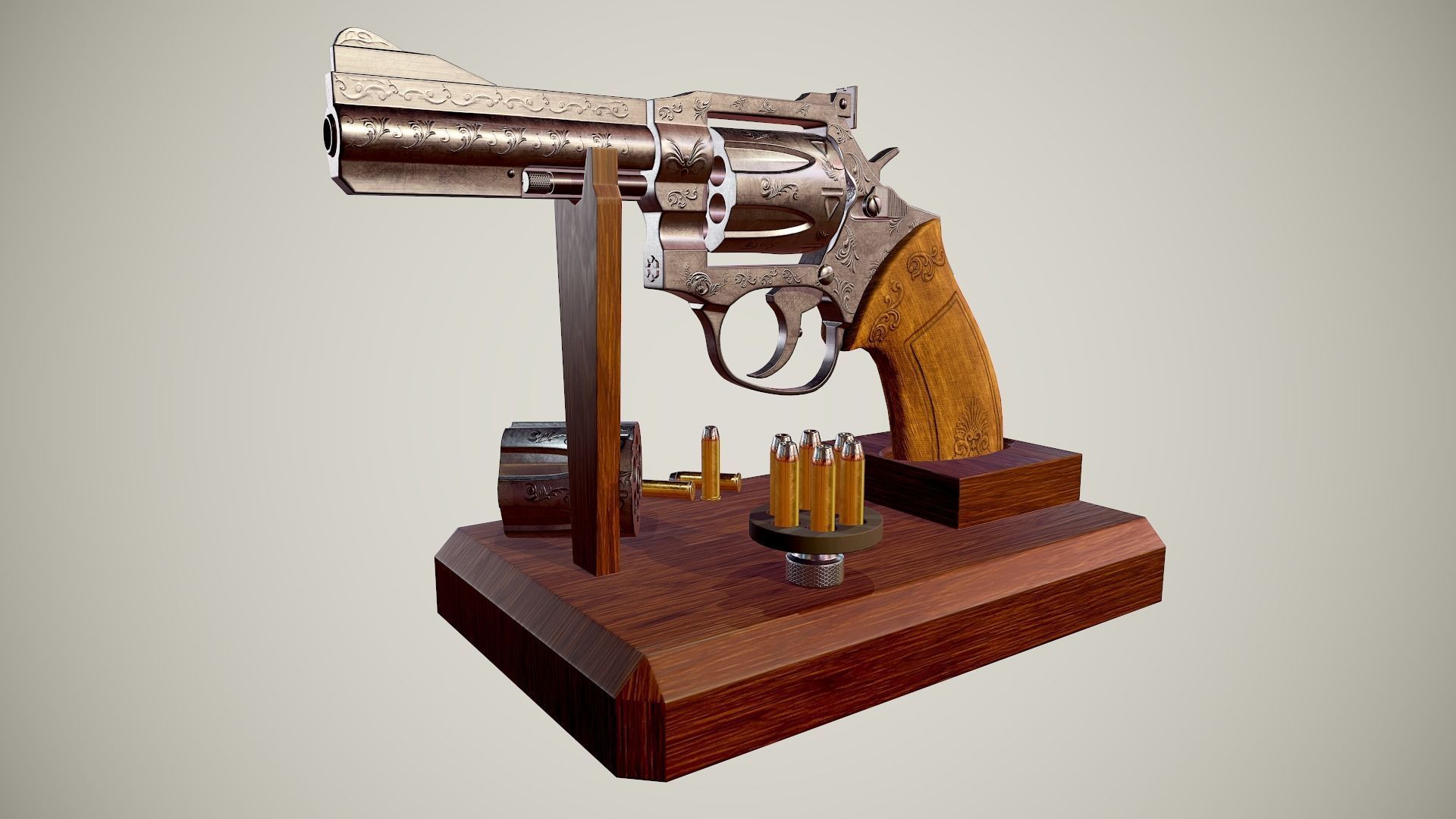 Detailed Manurhin Mr 73 Custom Revolver Game 3d Asset