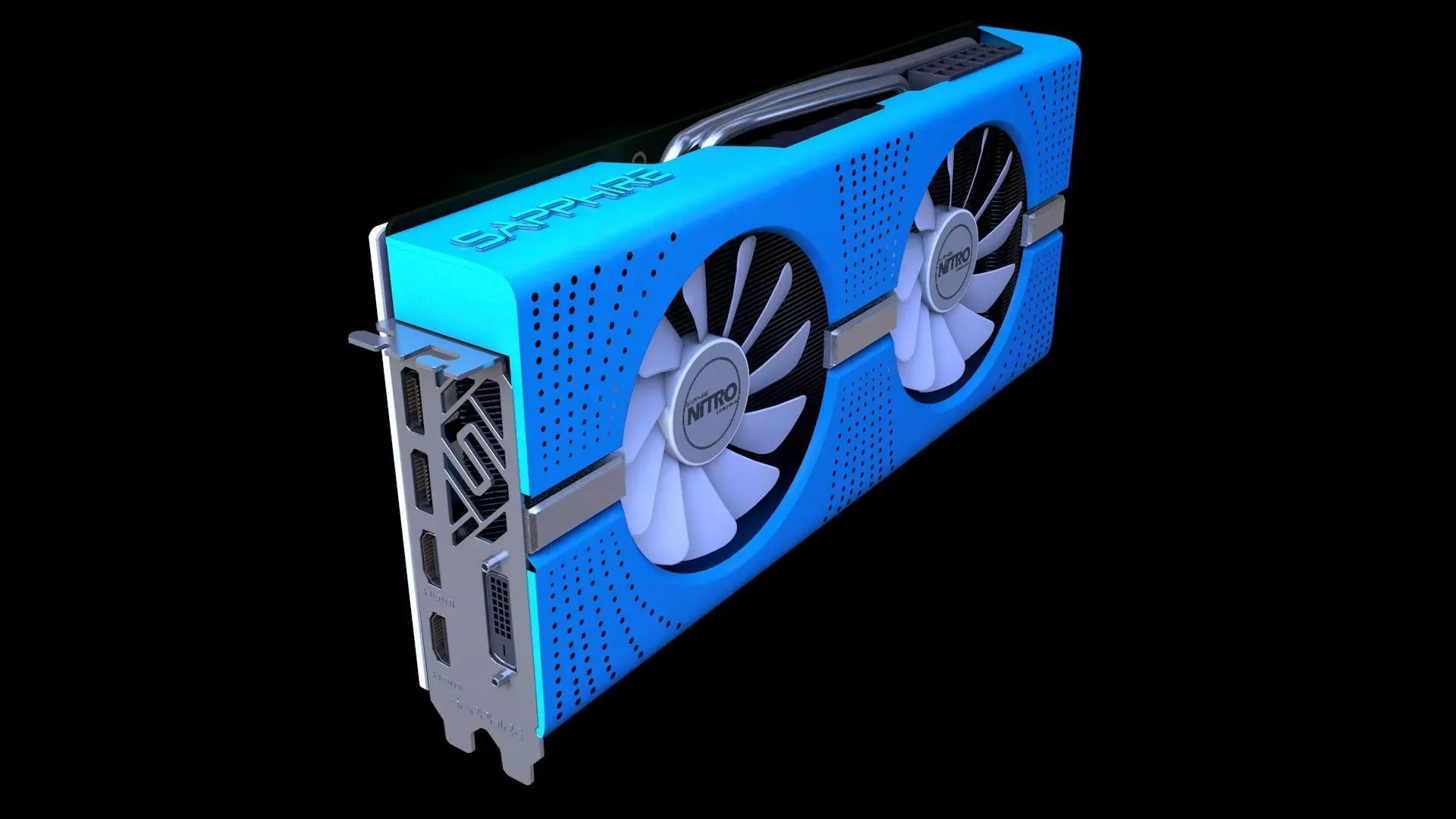 RX580 SAPPHIRE NITRO PLUS BLUE EDITION 3D model_0