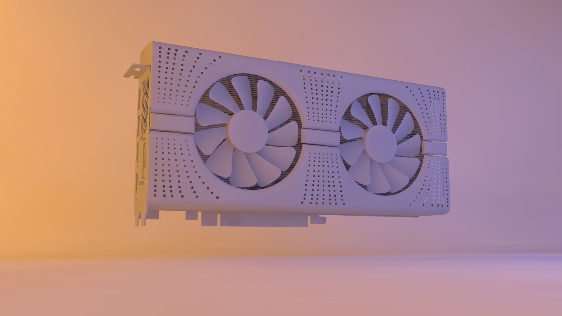 RX580 SAPPHIRE NITRO PLUS BLUE EDITION 3D model_9