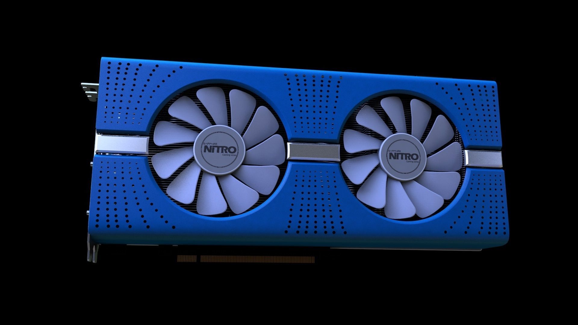 RX580 SAPPHIRE NITRO PLUS BLUE EDITION 3D model_1
