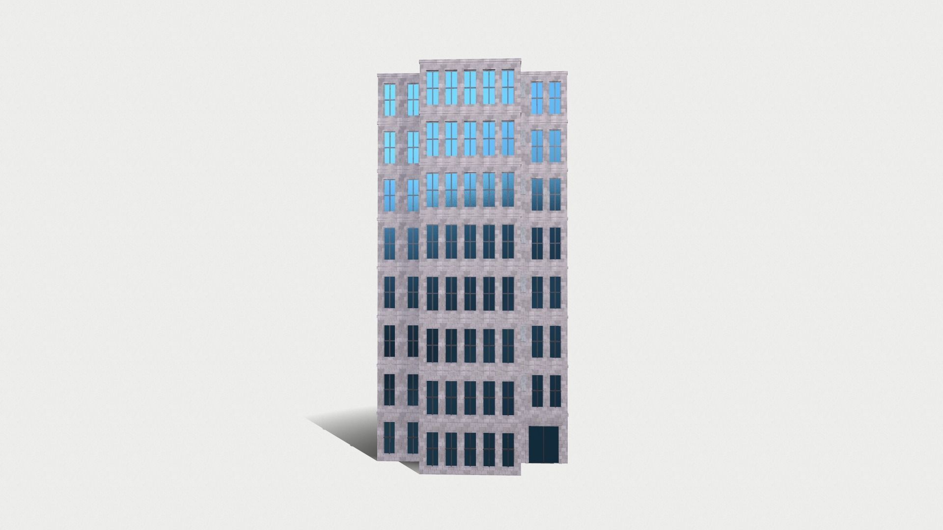 Game ready low poly modular city Low-poly 3D model_4