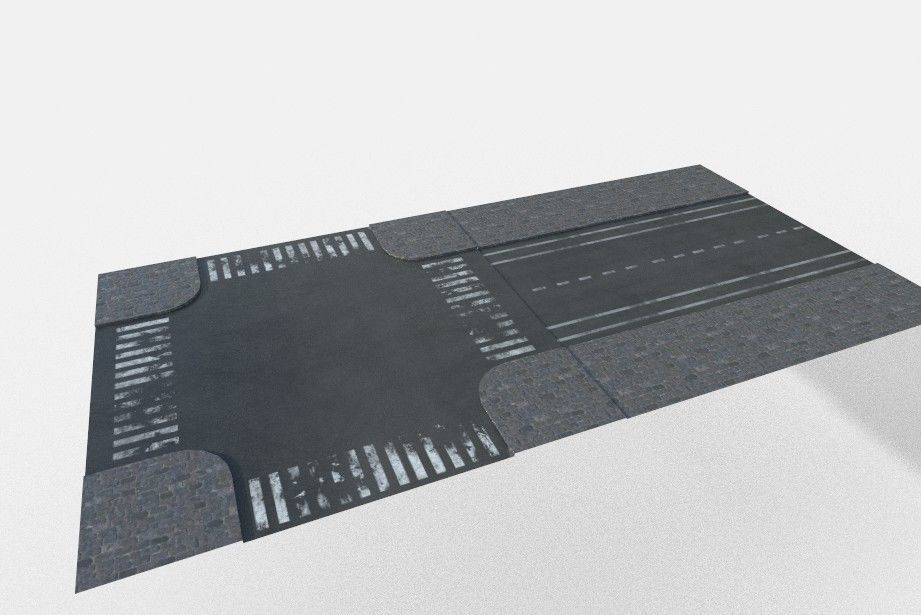 Game ready low poly modular city Low-poly 3D model_21