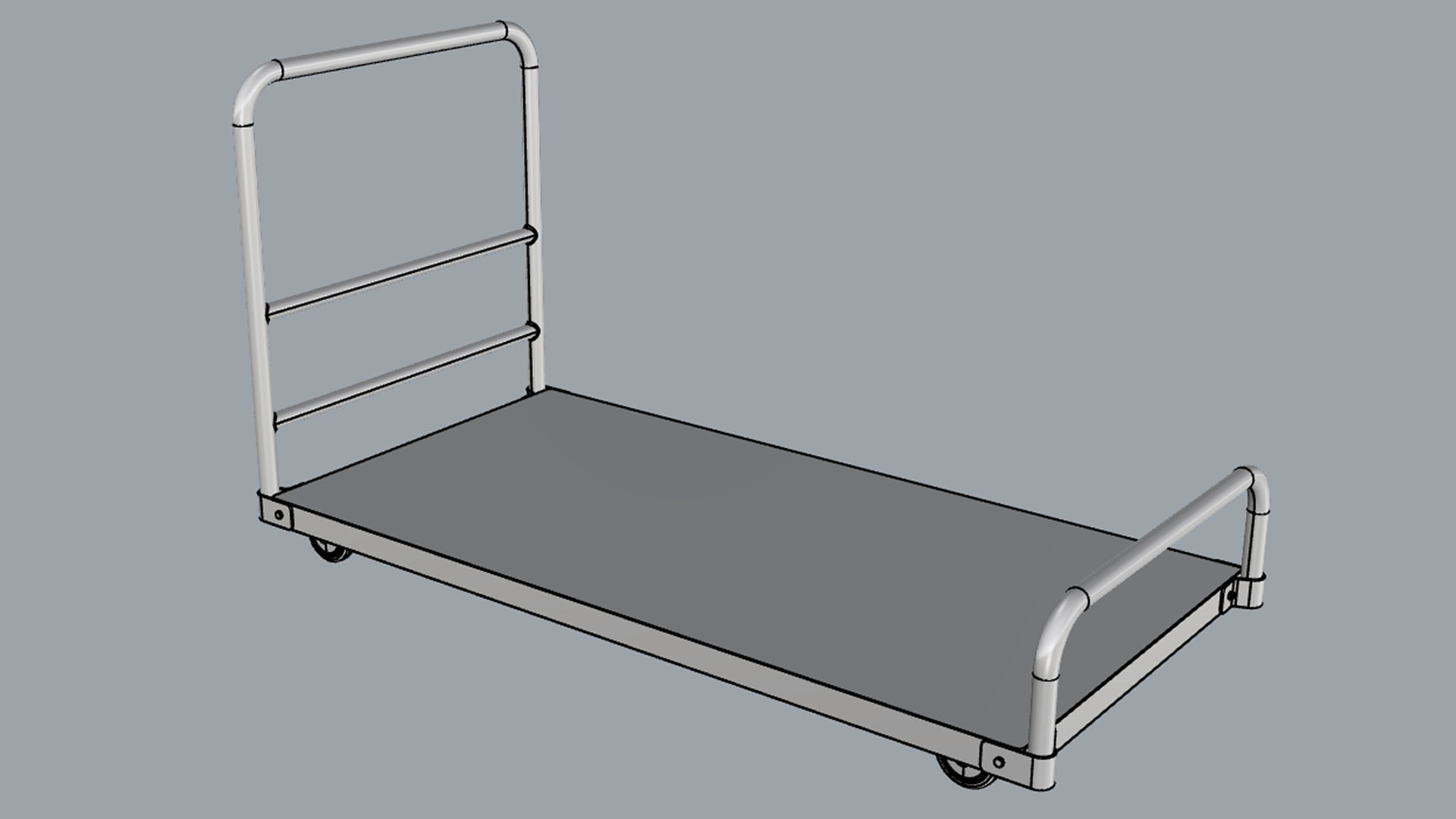 Generic Cart Heavy Duty Transport 01 3D model_19
