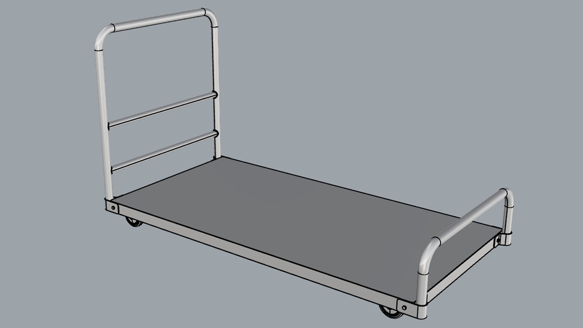 Generic Cart Heavy Duty Transport 01 3D model_18
