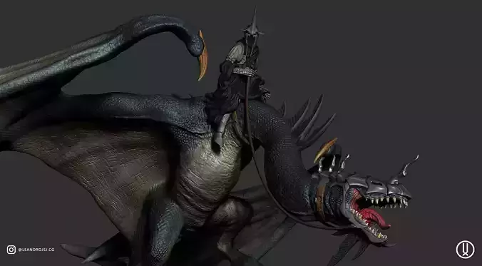 Diorama Nazgul 3D print model