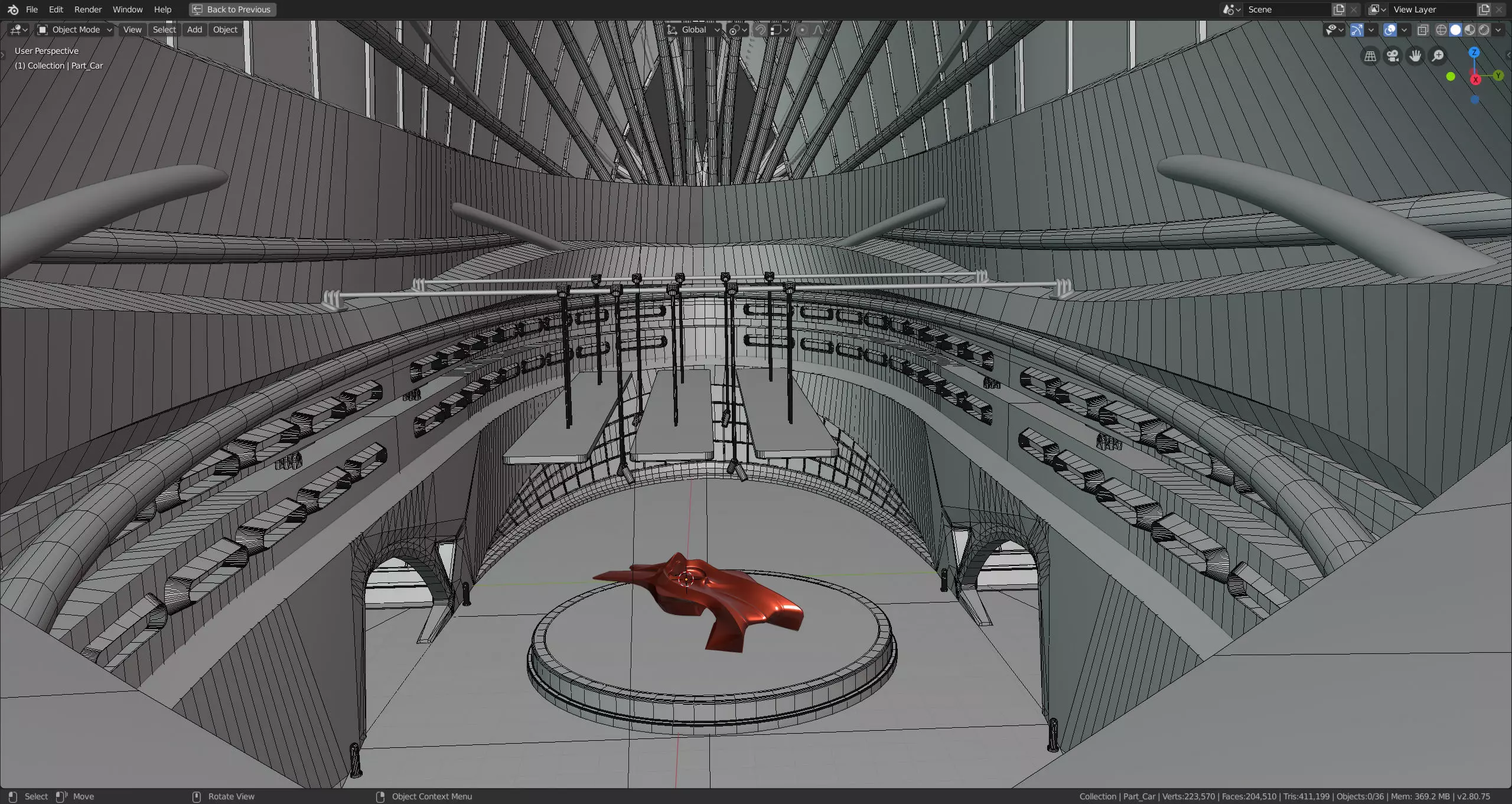 Art Museum Low-poly 3D model Low-poly 3D model_0