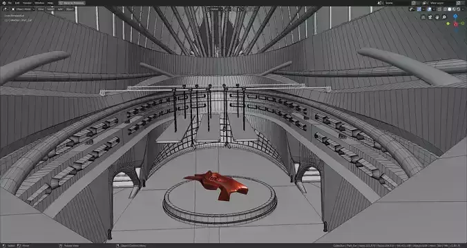 Art Museum Low-poly 3D model Low-poly 3D model