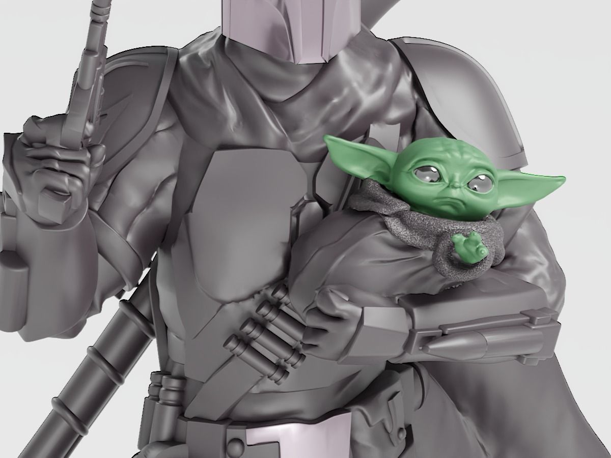 BABY YODA and The MANDALORIAN - 3D Print 3D print model_19