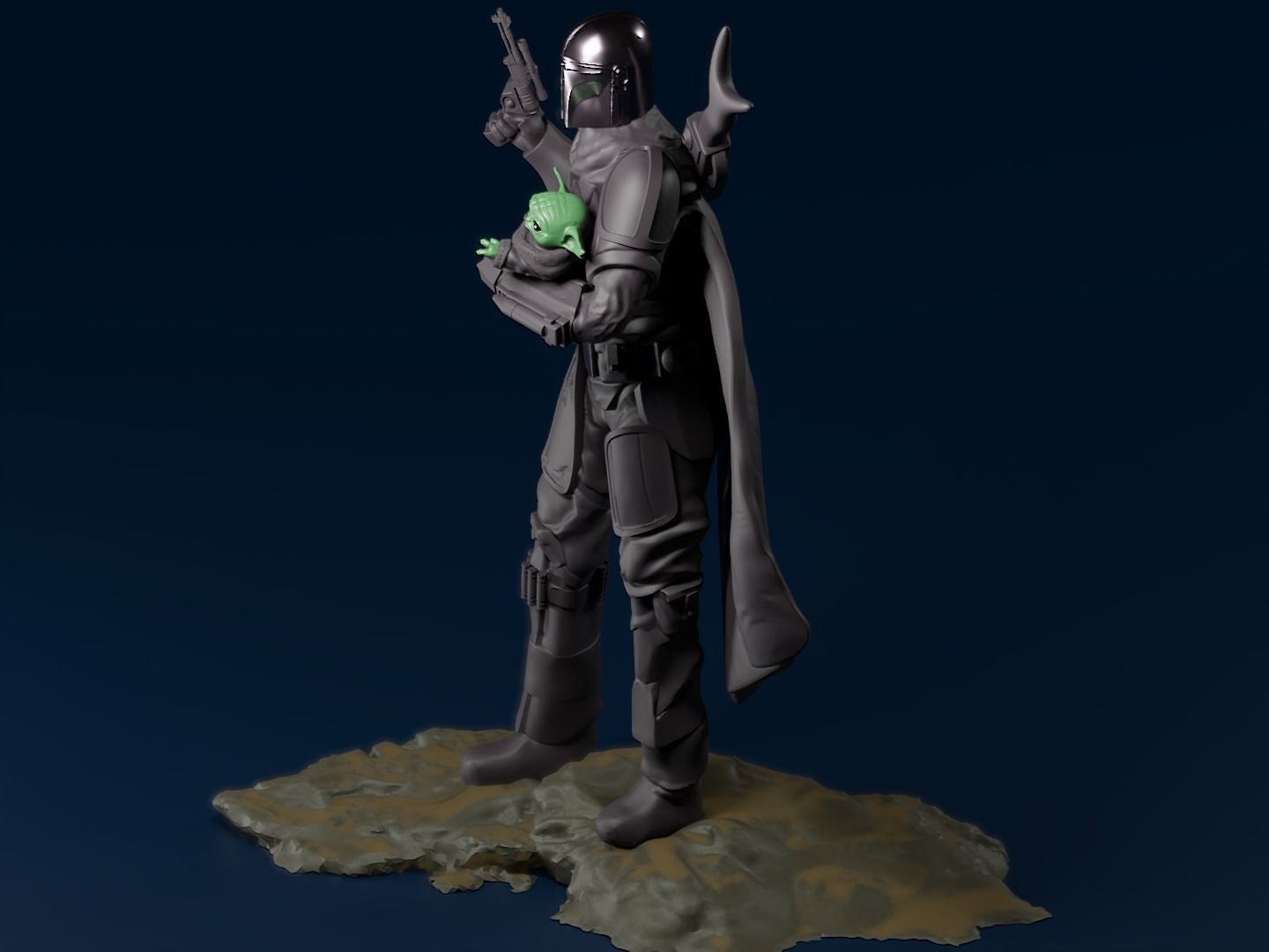 BABY YODA and The MANDALORIAN - 3D Print 3D print model_37