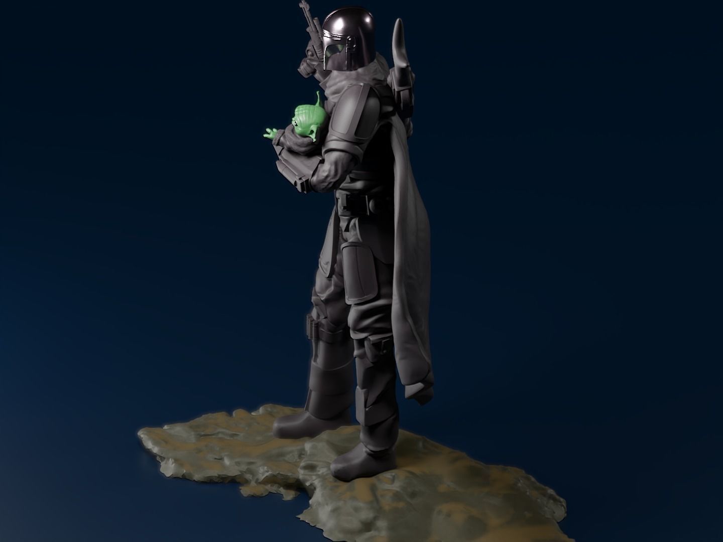 BABY YODA and The MANDALORIAN - 3D Print 3D print model_38