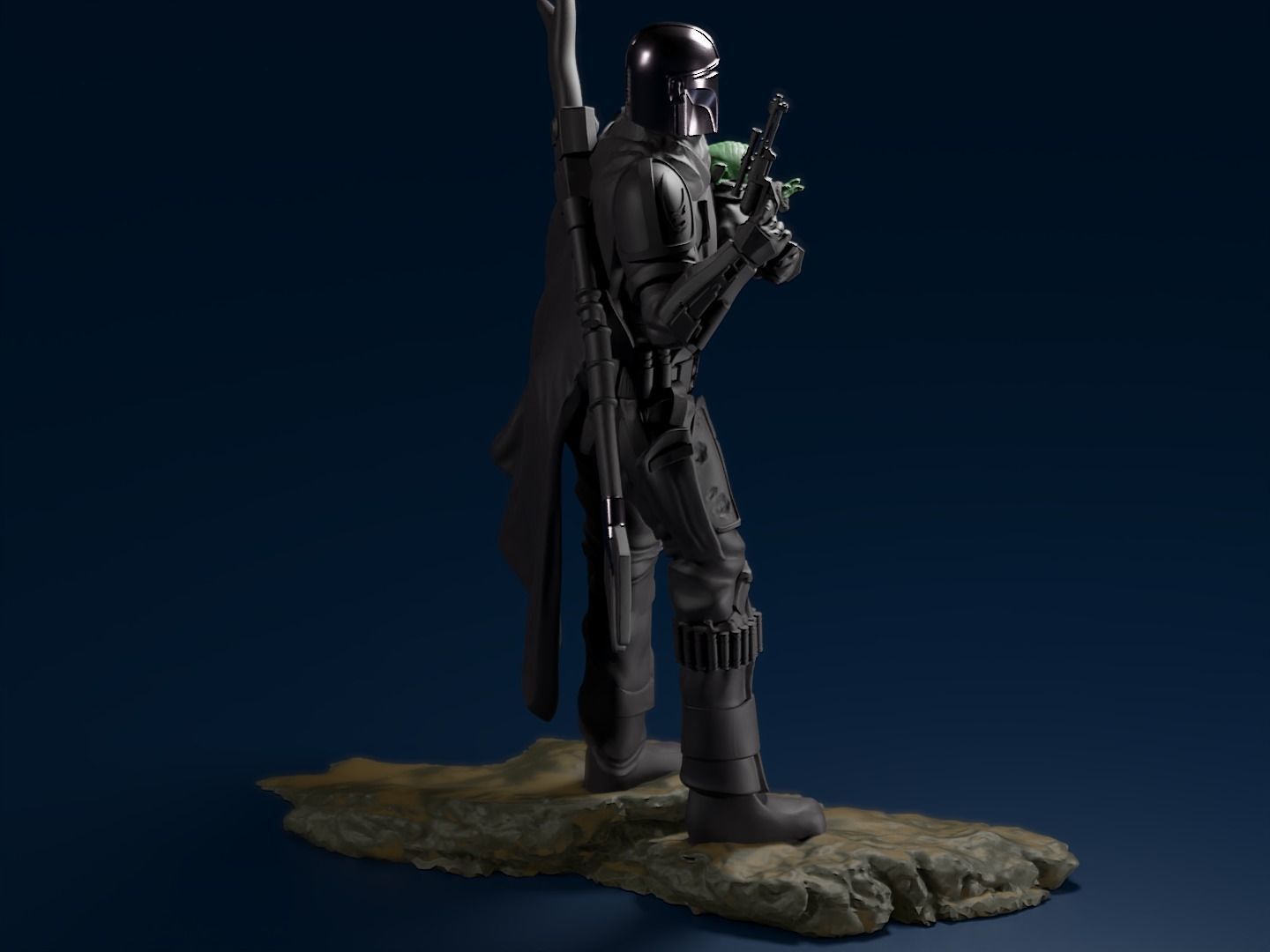 BABY YODA and The MANDALORIAN - 3D Print 3D print model_30