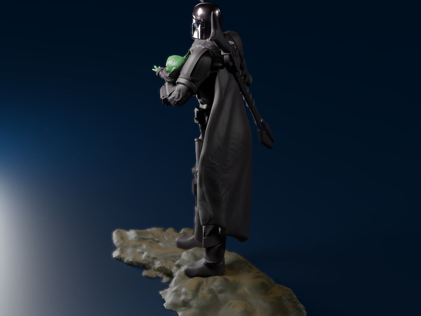 BABY YODA and The MANDALORIAN - 3D Print 3D print model_32