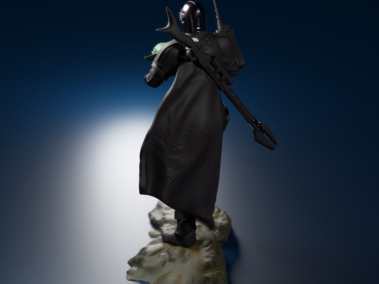 BABY YODA and The MANDALORIAN - 3D Print 3D print model_22