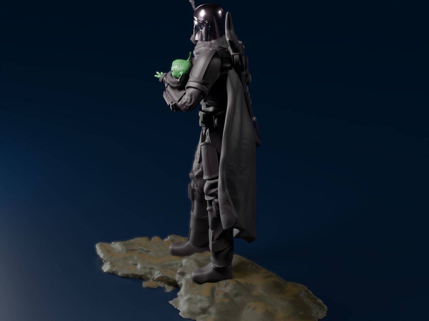 BABY YODA and The MANDALORIAN - 3D Print 3D print model_25