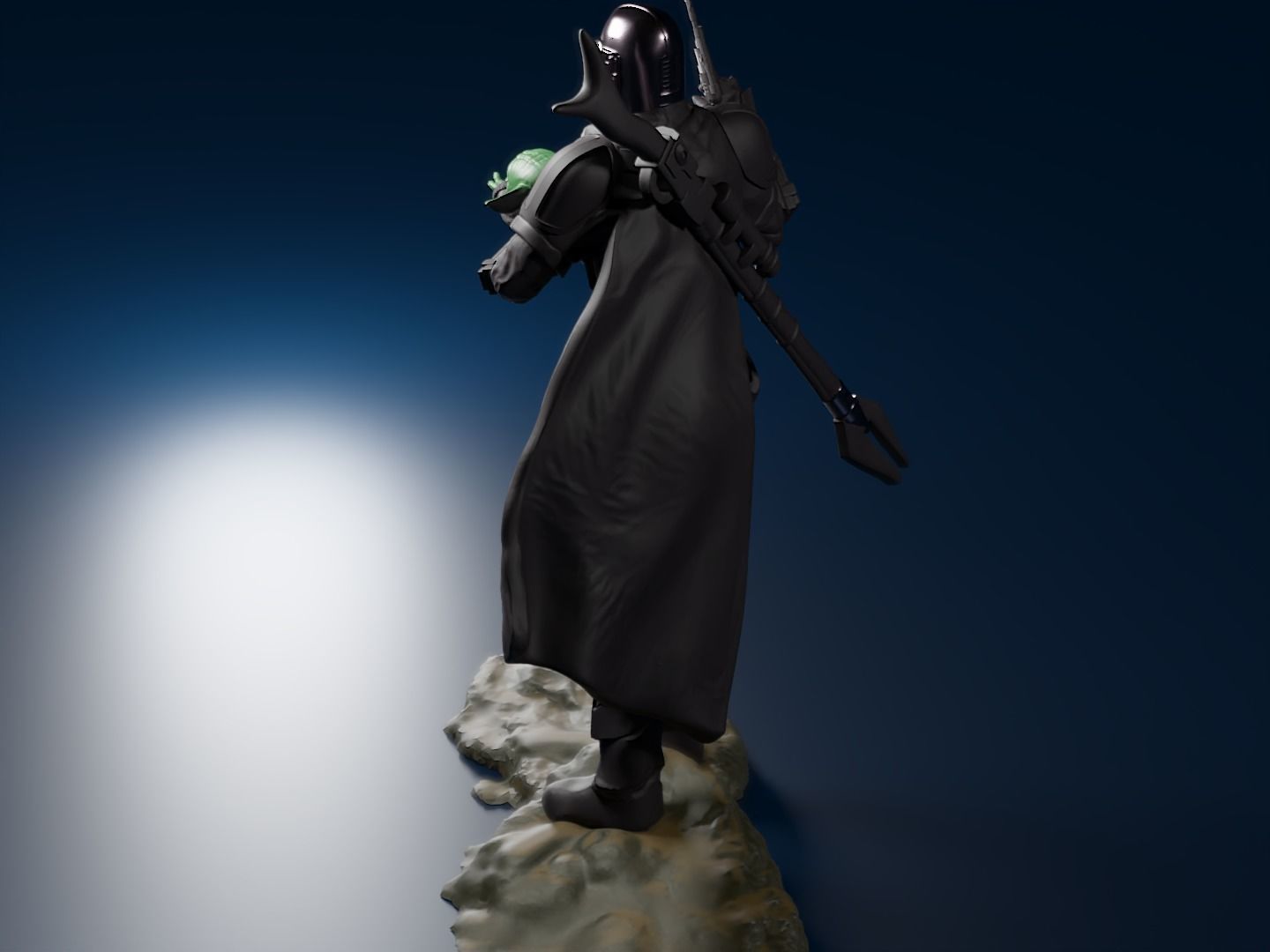 BABY YODA and The MANDALORIAN - 3D Print 3D print model_10