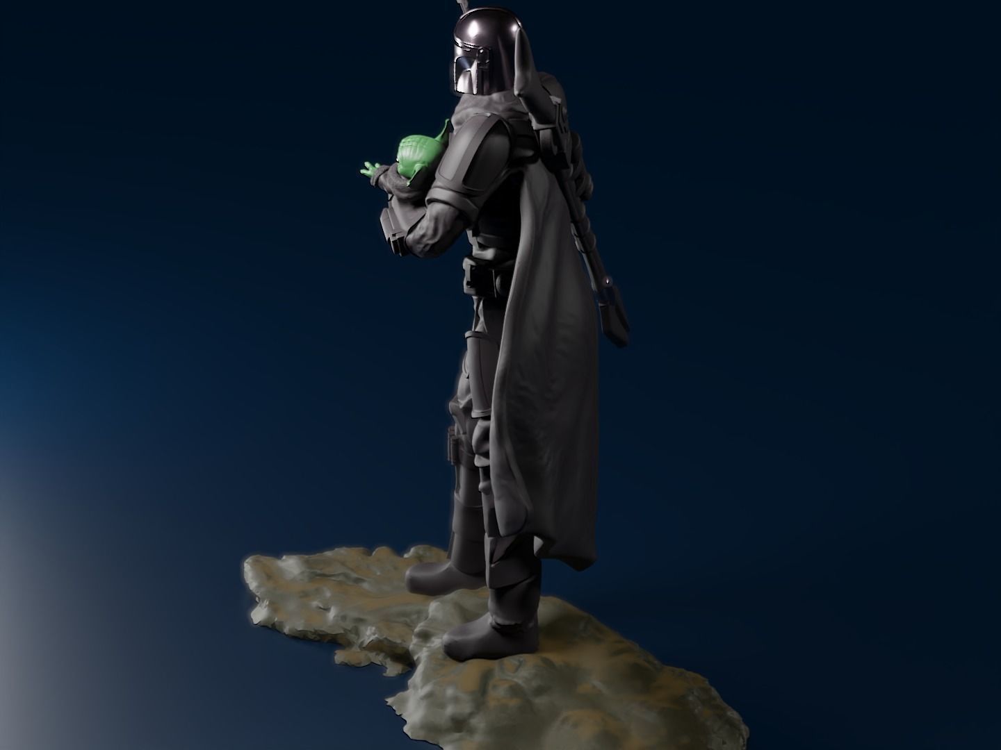 BABY YODA and The MANDALORIAN - 3D Print 3D print model_26