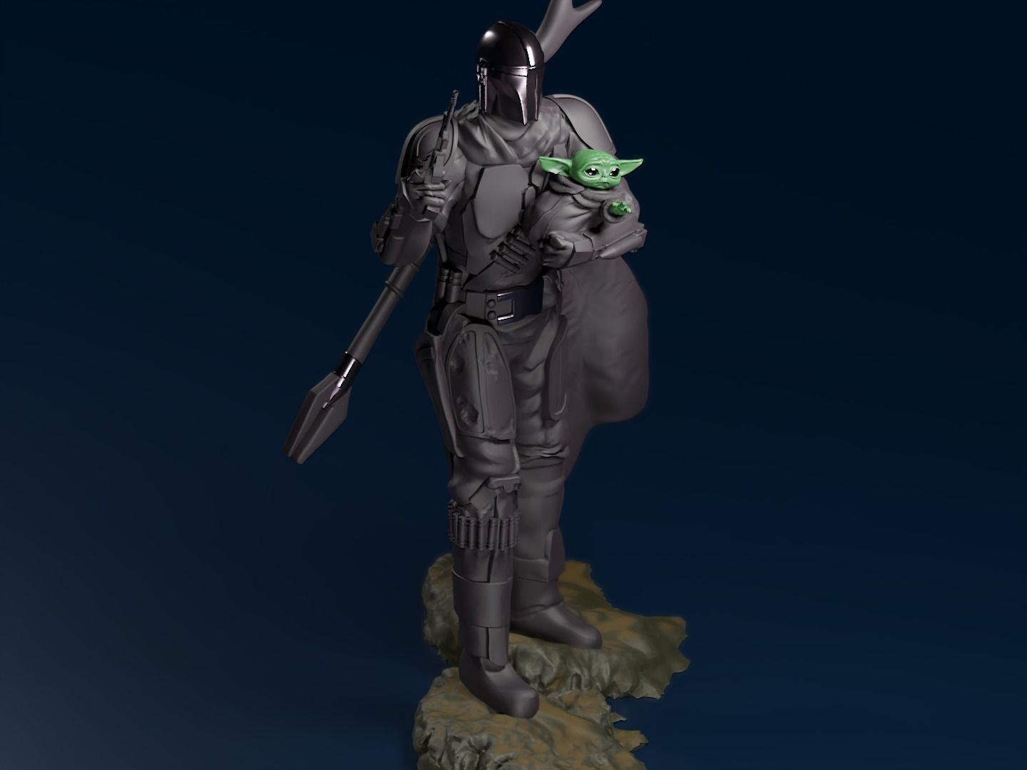 BABY YODA and The MANDALORIAN - 3D Print 3D print model_33