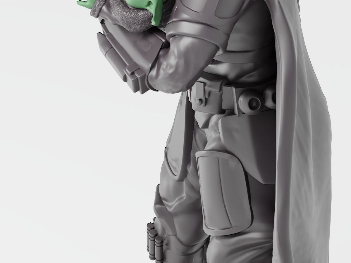 BABY YODA and The MANDALORIAN - 3D Print 3D print model_17