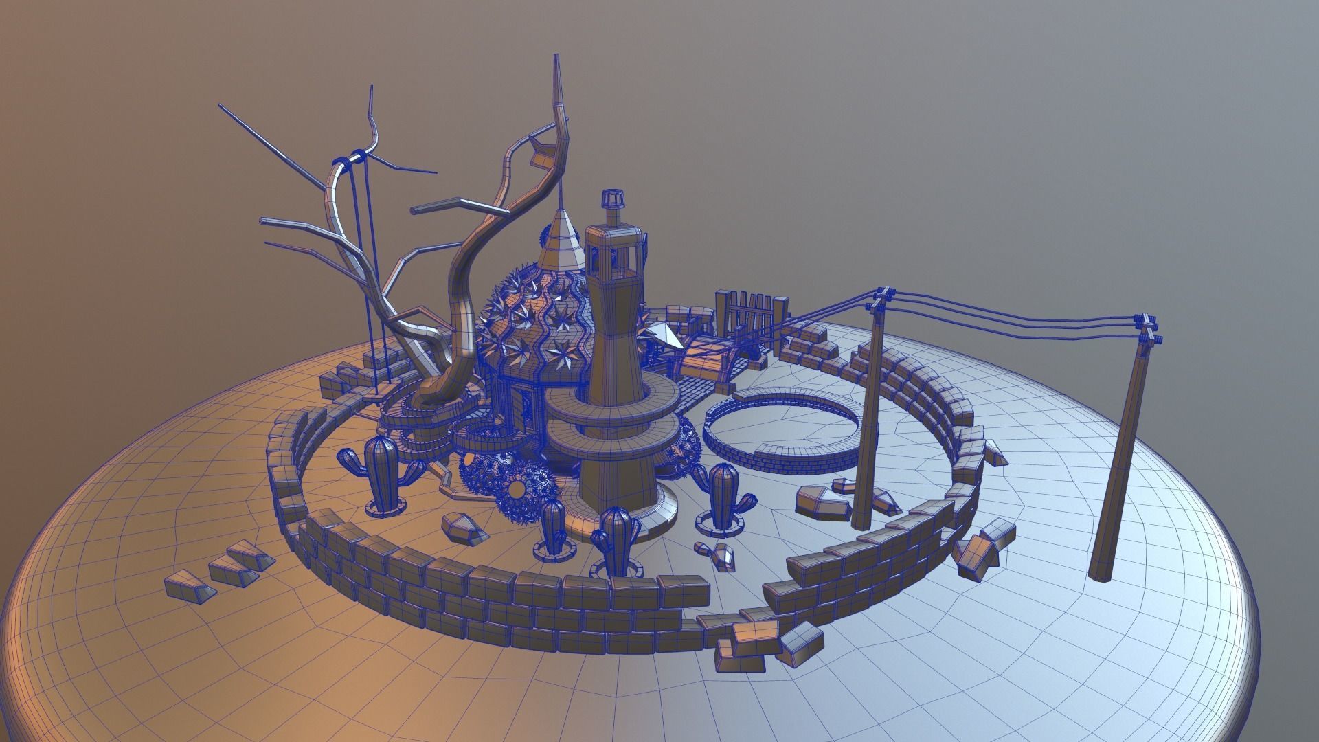 Cactus House 3D model_17