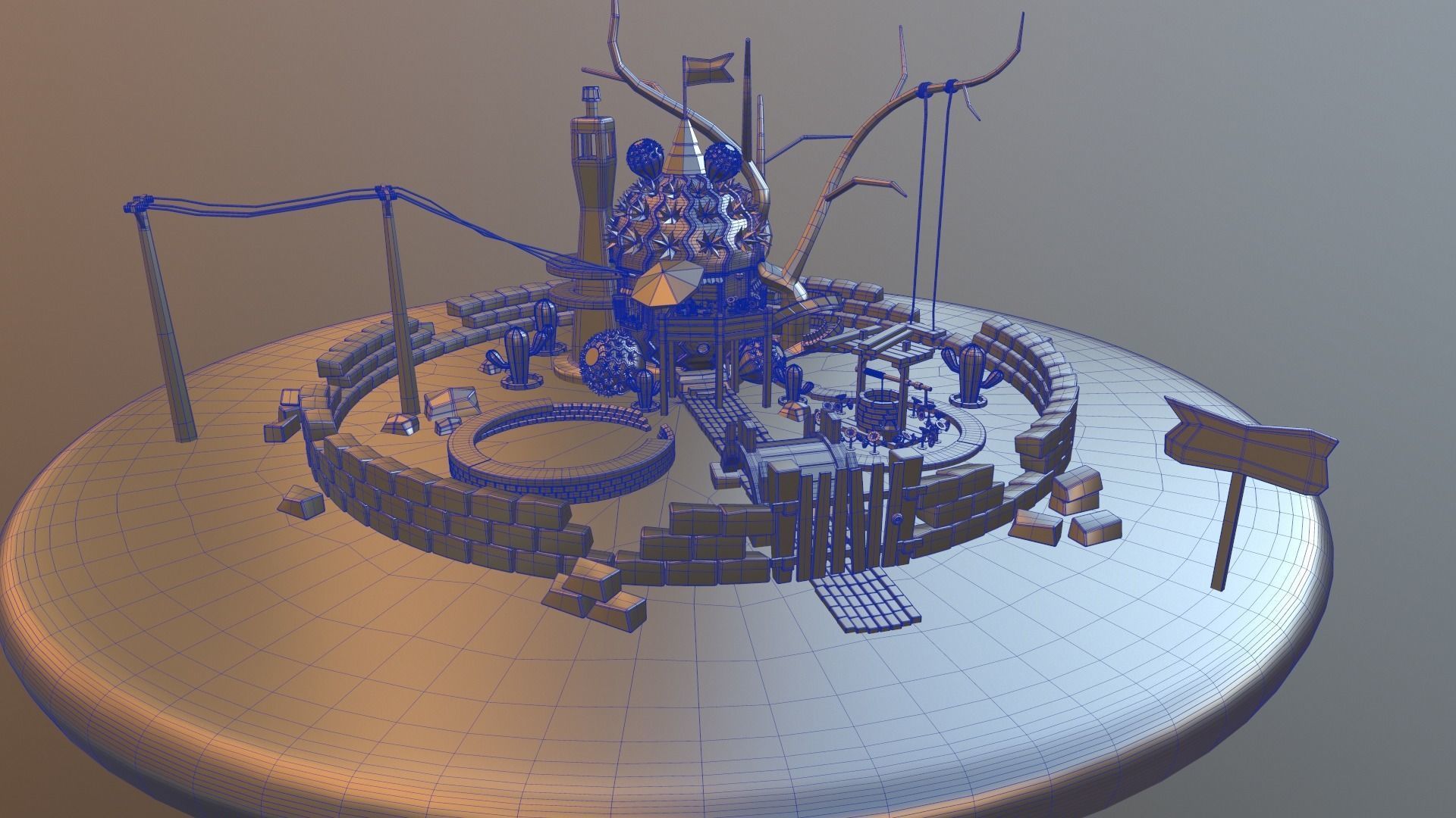 Cactus House 3D model_15