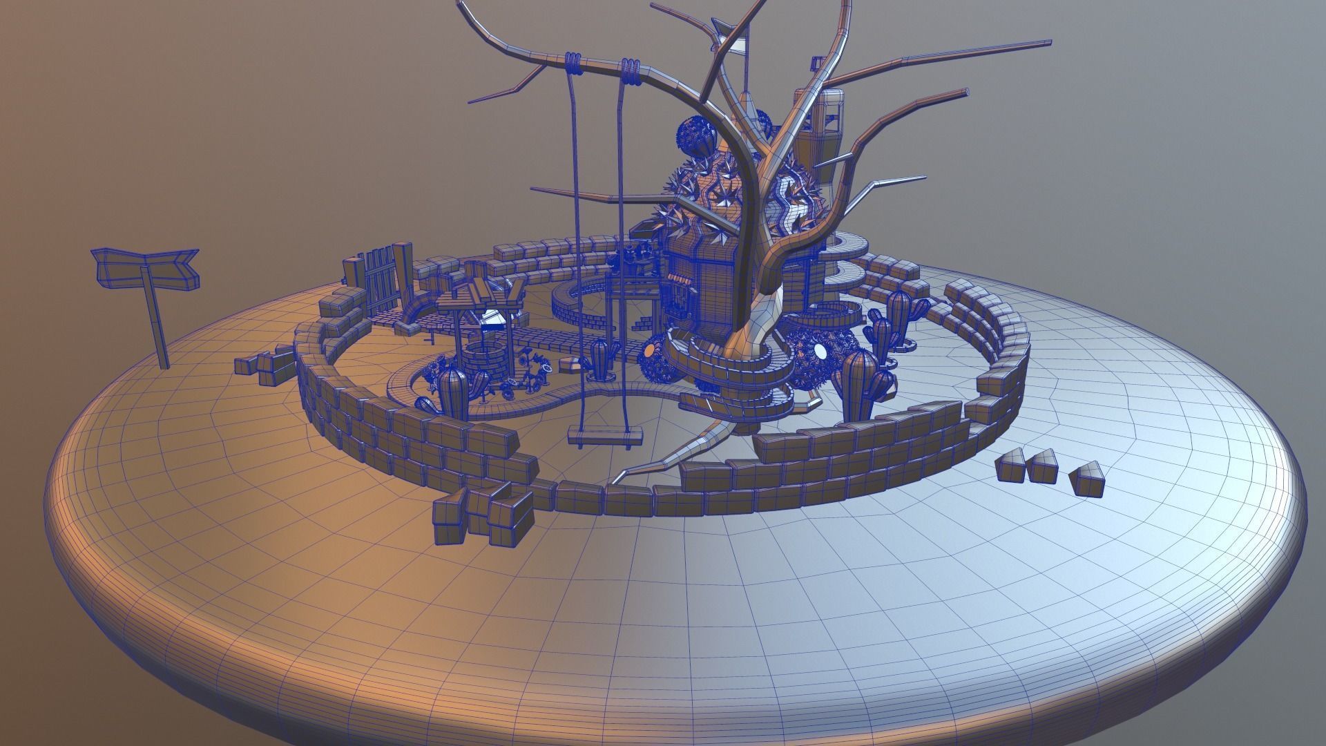 Cactus House 3D model_16