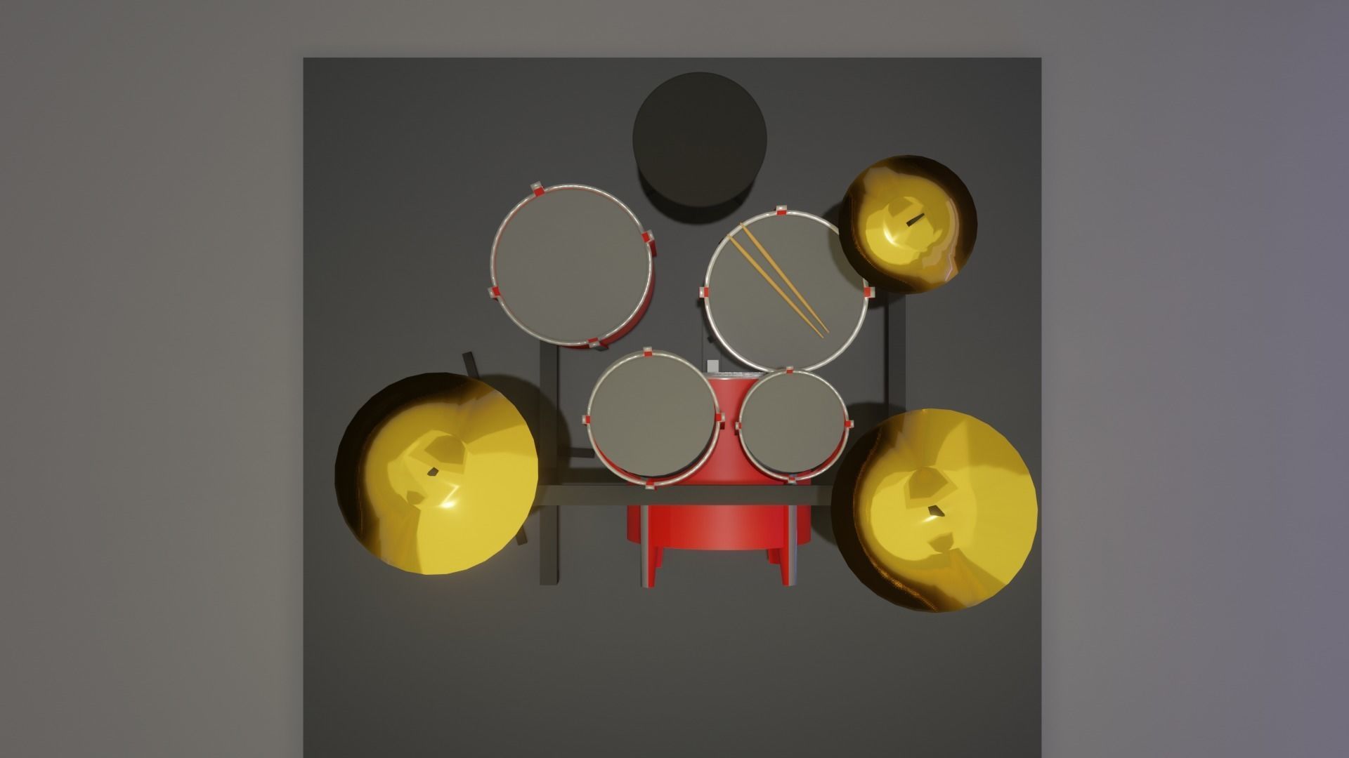 DRUM SET 3D model_2