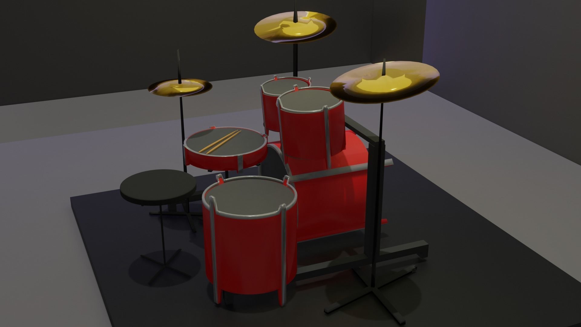 DRUM SET 3D model_5