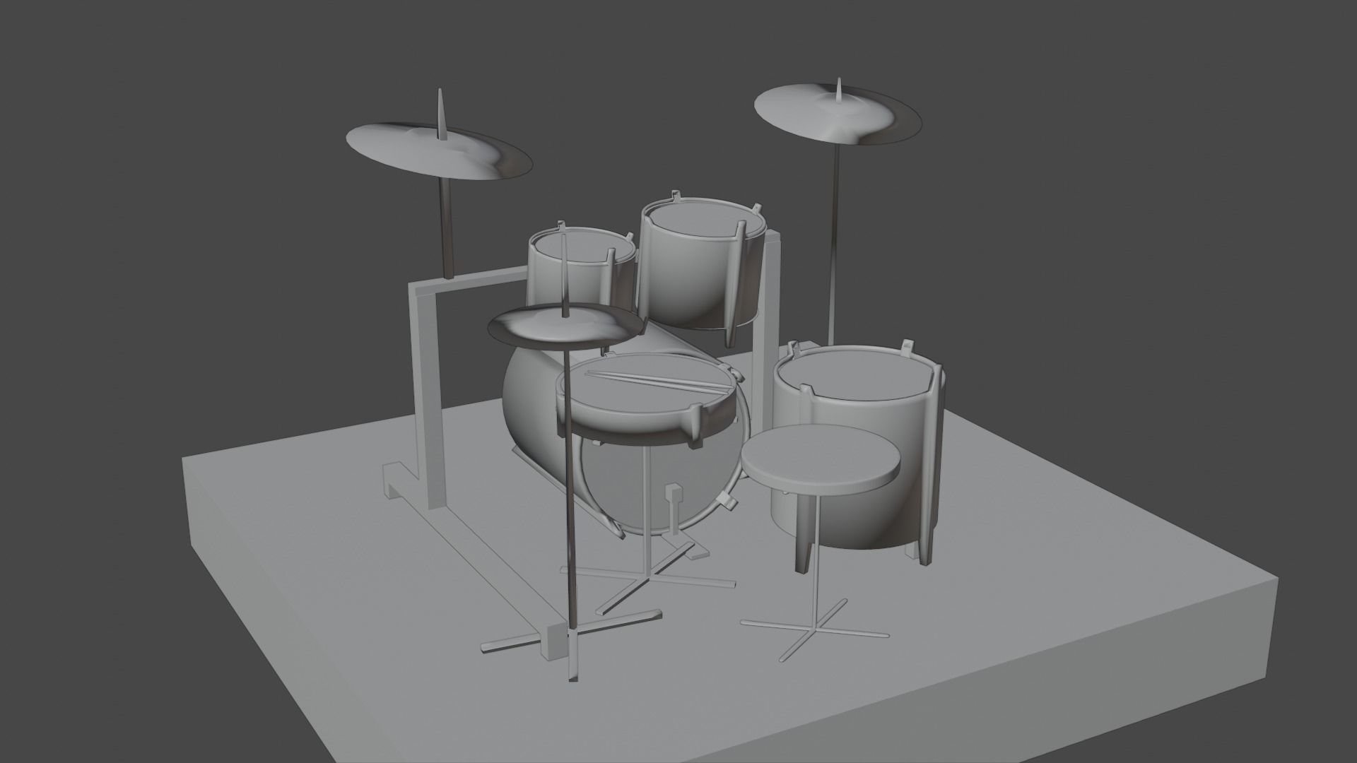 DRUM SET 3D model_7