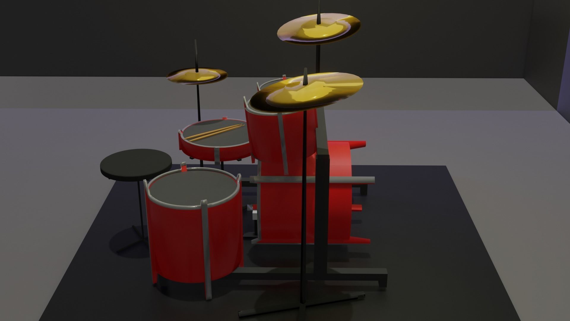 DRUM SET 3D model_3