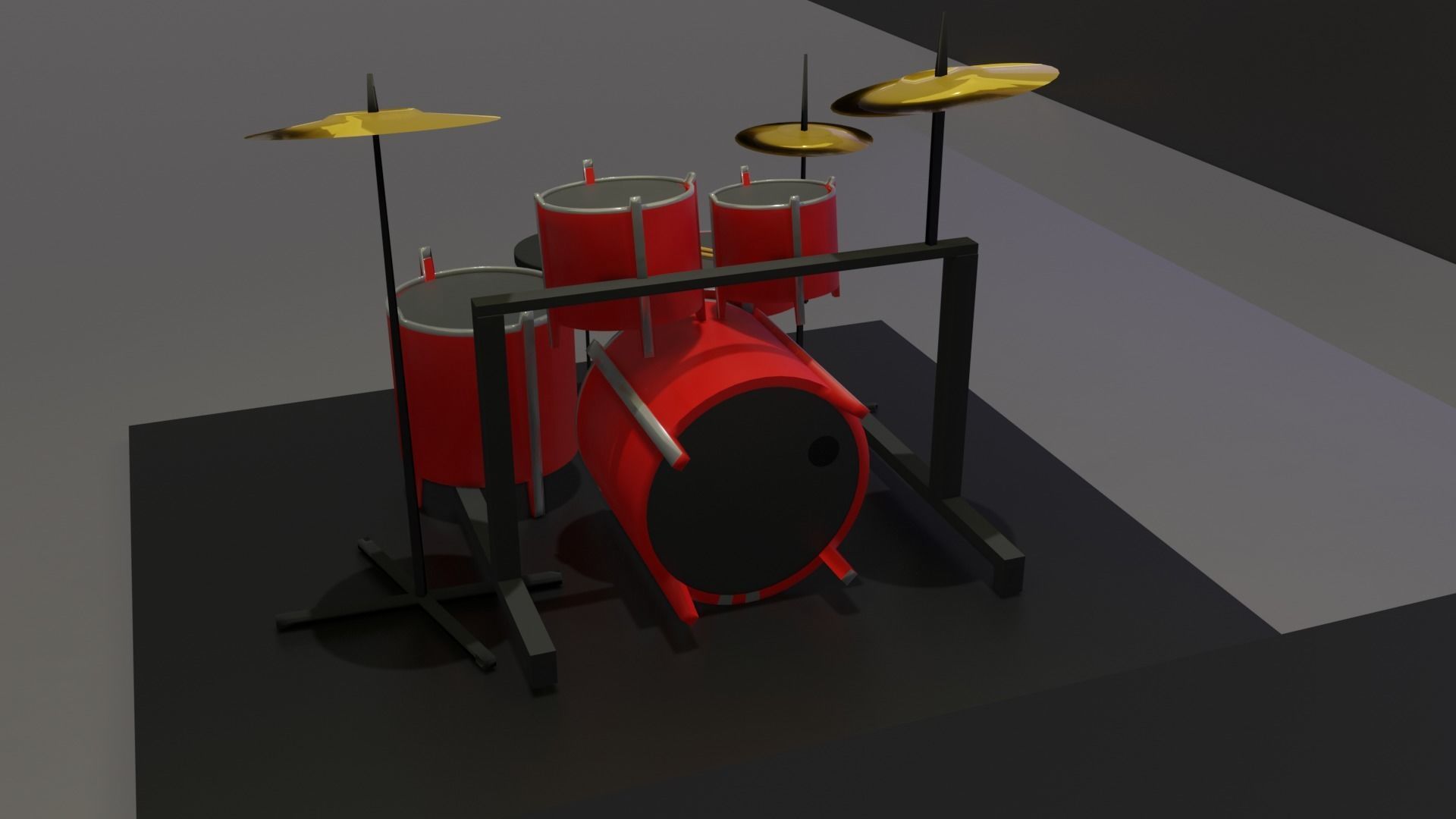 DRUM SET 3D model_6