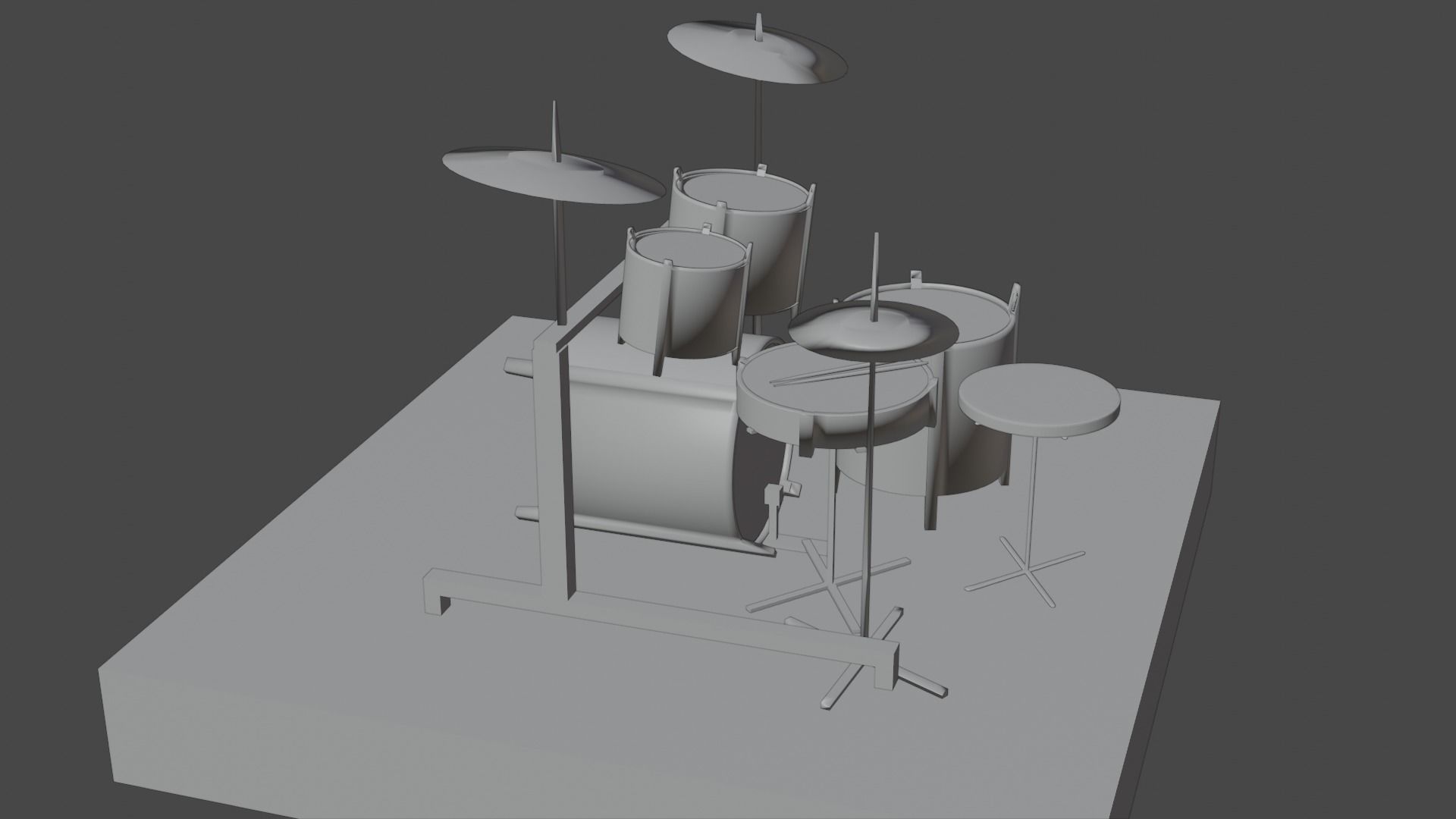 DRUM SET 3D model_8